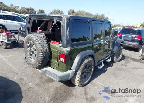 2022 Jeep Wrangler Unlimited Willys 4X4 из США, поврежденный, VIN 1C4HJXDG5NW113205